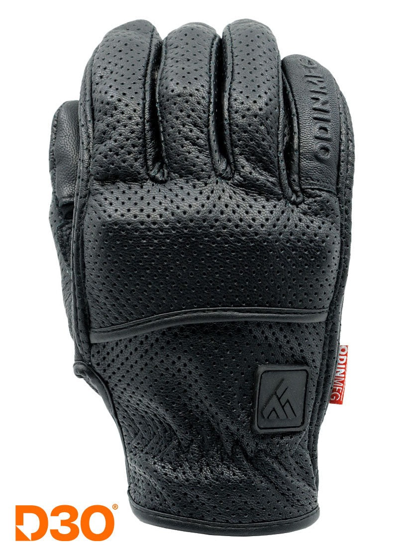 Odin Mfg. D3O Heavy Hitters Motorcycle Gloves - Black Perforated