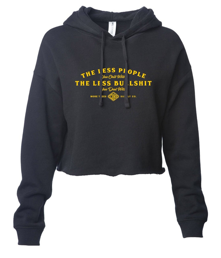 Sudadera corta con capucha para mujer Less People