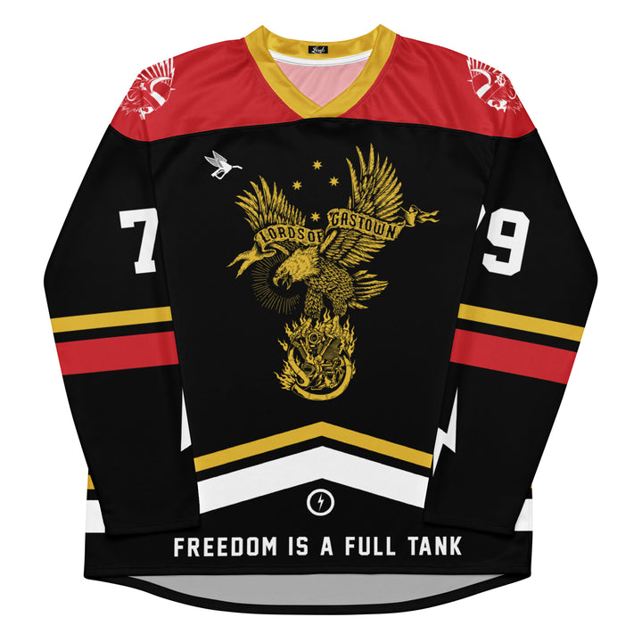 Camiseta de hockey Fire Bird - Negro/Rojo