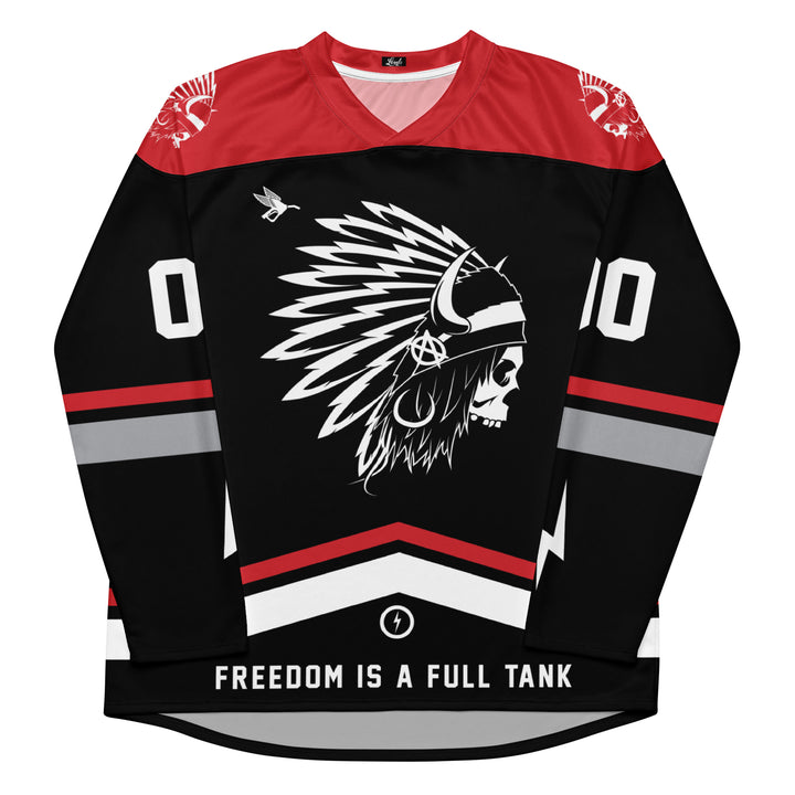Camiseta de hockey personalizada del Chief OG - Negro/Rojo