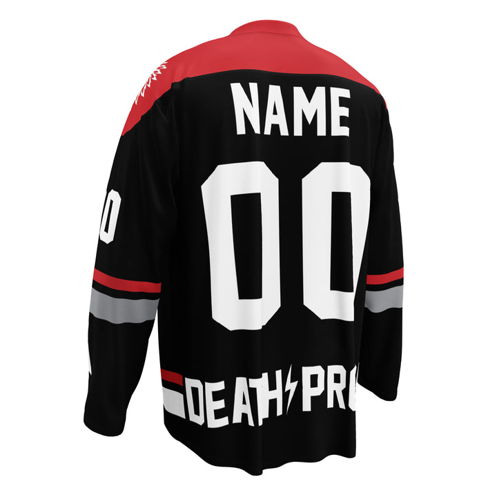 Camiseta de hockey personalizada del Chief OG - Negro/Rojo