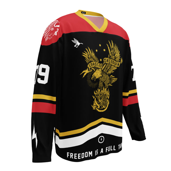 Camiseta de hockey Fire Bird - Negro/Rojo