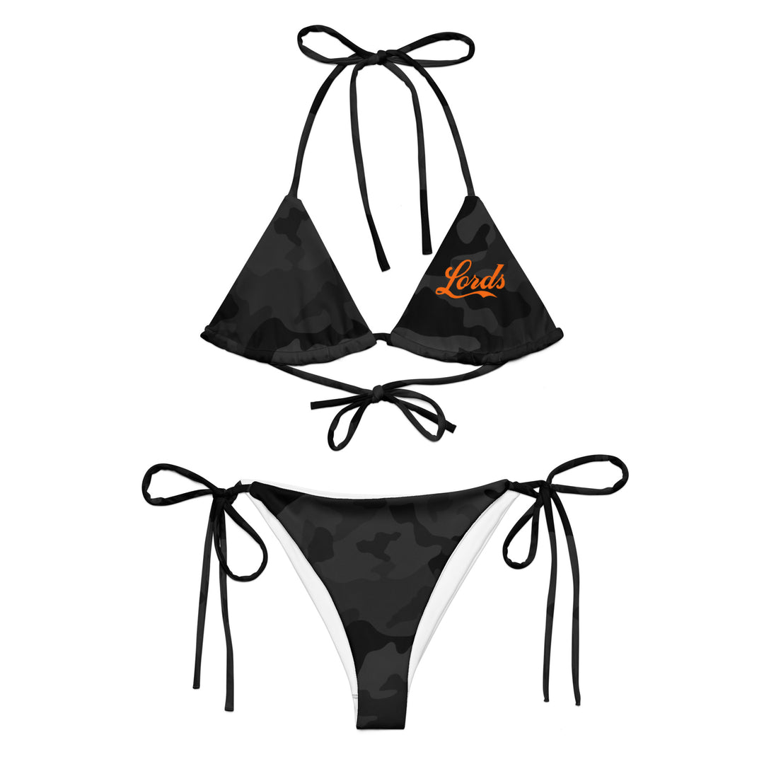 Lords String Bikini - Black Camo/Orange