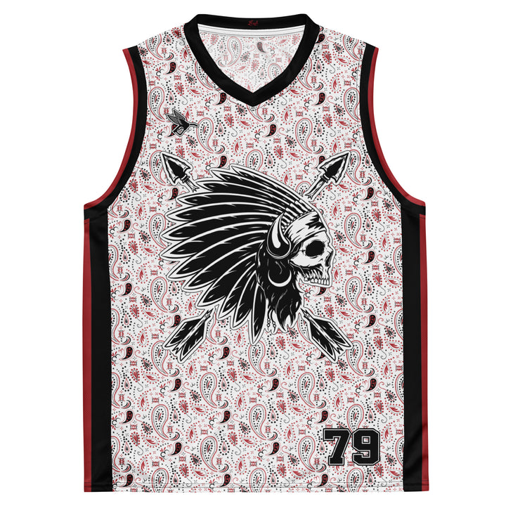 Camiseta Chief Rocka Hardwood - Paisley blanco y rojo