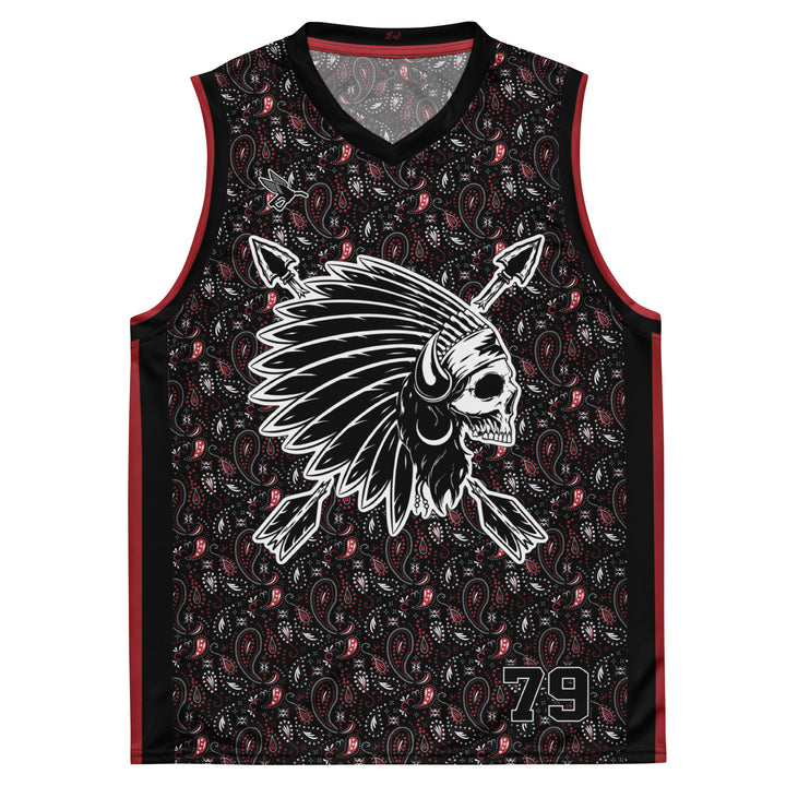 Camiseta Chief Rocka Hardwood - Paisley negro, rojo y blanco