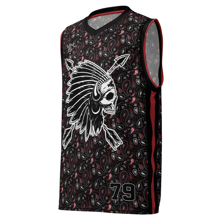 Camiseta Chief Rocka Hardwood - Paisley negro, rojo y blanco