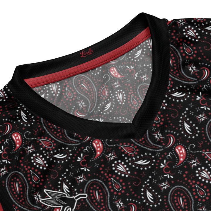 Camiseta Chief Rocka Hardwood - Paisley negro, rojo y blanco