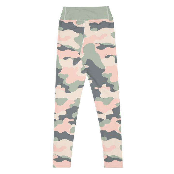 Leggings Pitstop de tiro alto para mujer - Camuflaje rosa