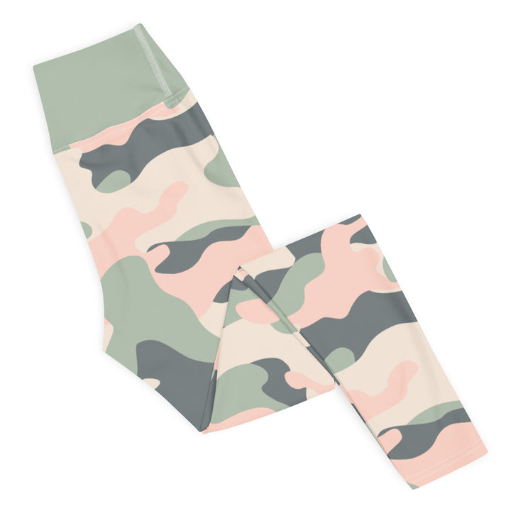 Leggings Pitstop de tiro alto para mujer - Camuflaje rosa
