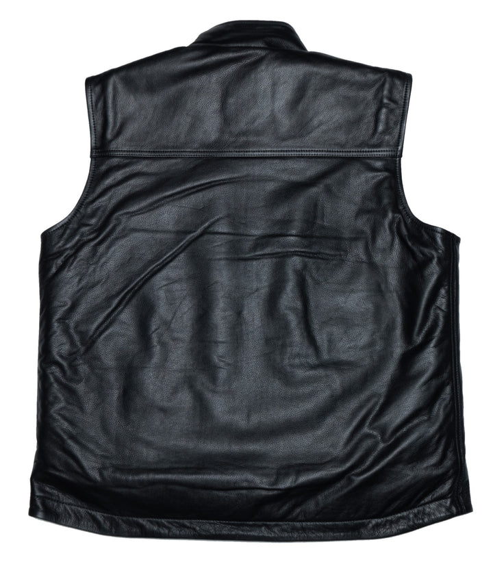 Cleaver Culture Carpenter Vest - Black Leather Sherpa