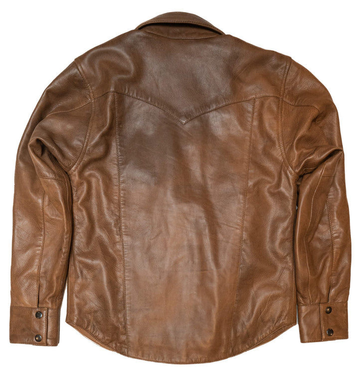 Cleaver Culture Women's Western Shirt - Distressed Brown Leather
