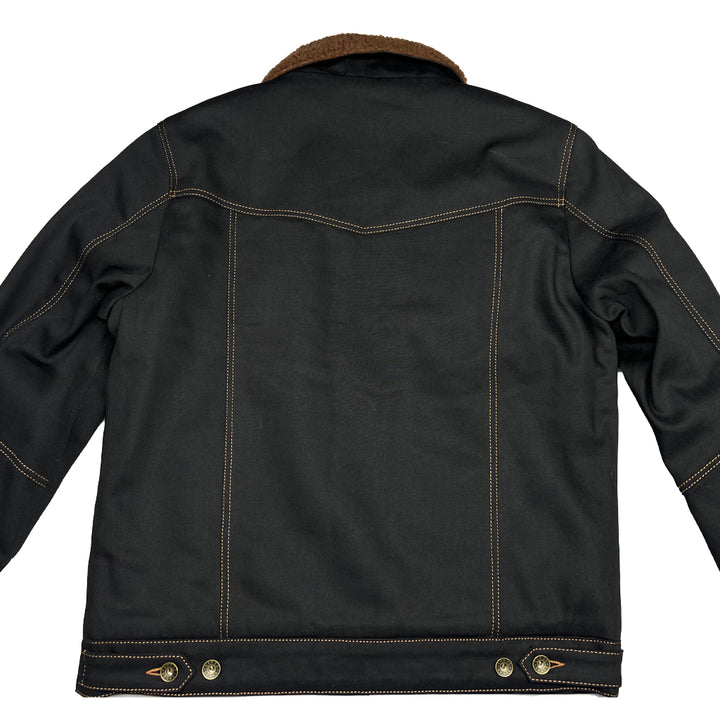 Steazy Ryder Jacket - Black Denim Sherpa