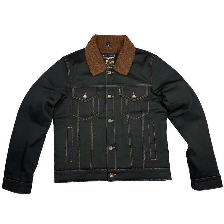 Steazy Ryder Jacket - Black Denim Sherpa