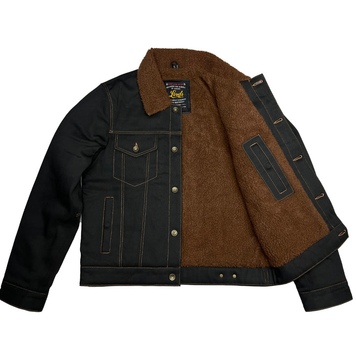 Steazy Ryder Jacket - Black Denim Sherpa