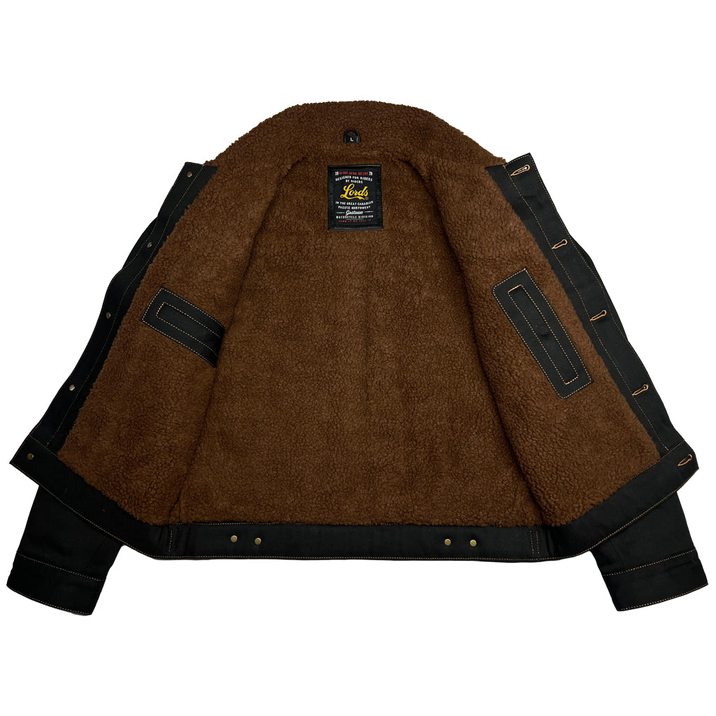 Veste Steazy Ryder - Sherpa en denim noir