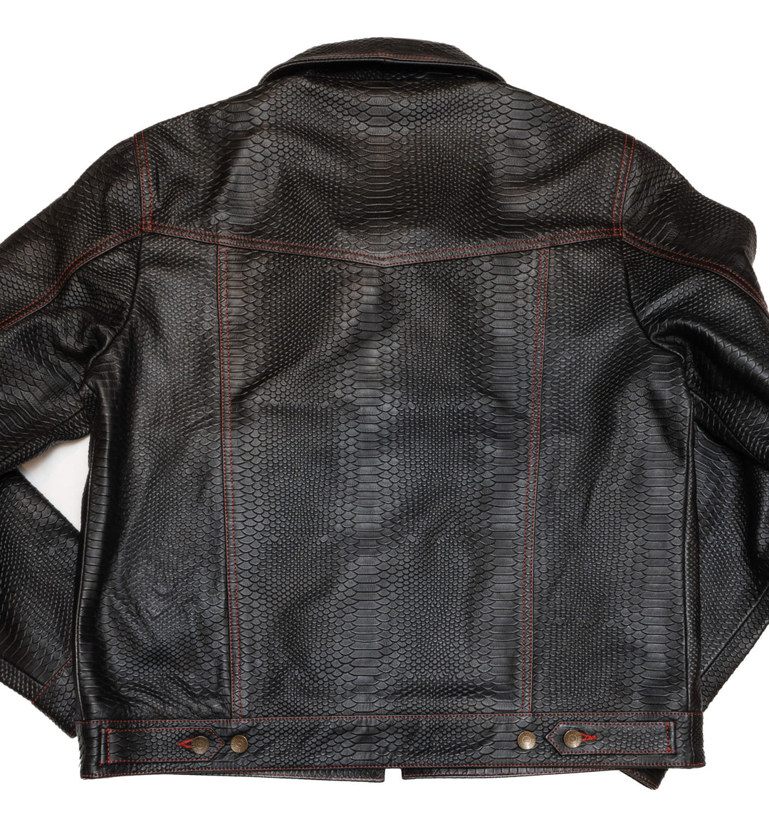 Chaqueta Steazy Ryder de Lords x Cleaver Culture - Cuero de dragón negro
