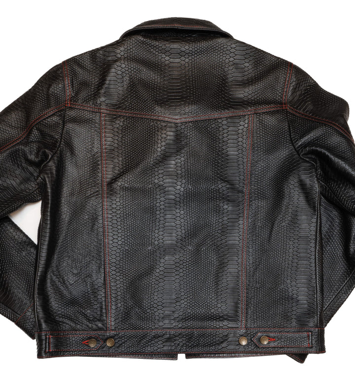 Chaqueta Steazy Ryder de Lords x Cleaver Culture - Cuero de dragón negro