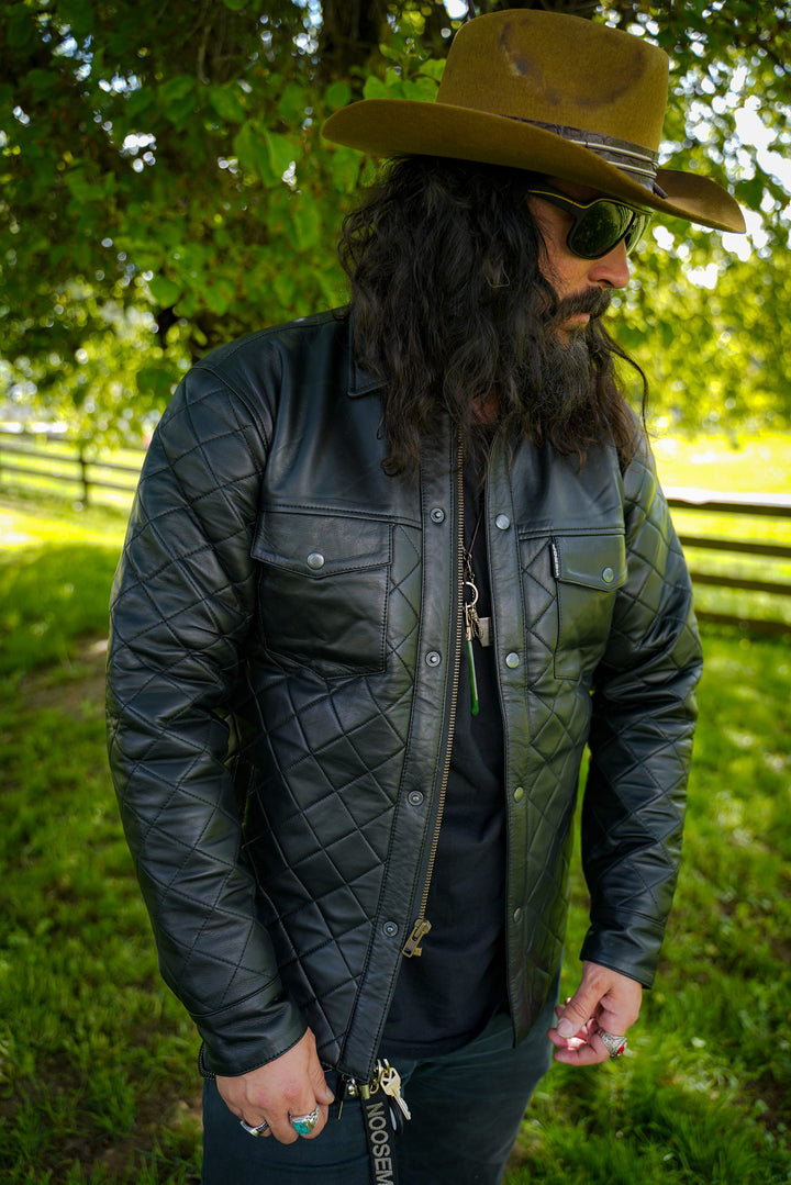 Chaqueta reguladora Lords x Cleaver Culture - Sherpa de cuero negro