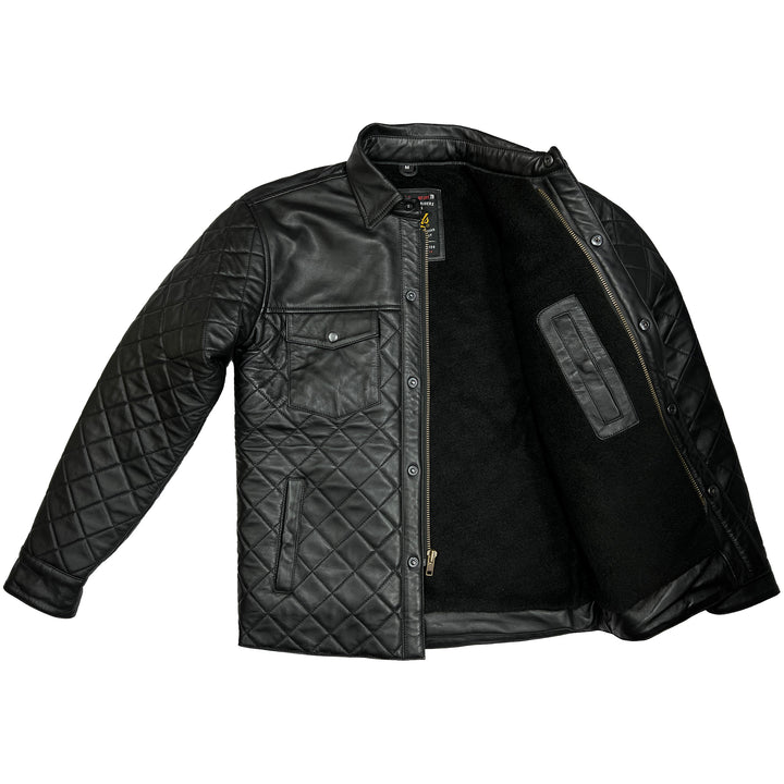 Chaqueta reguladora Lords x Cleaver Culture - Sherpa de cuero negro