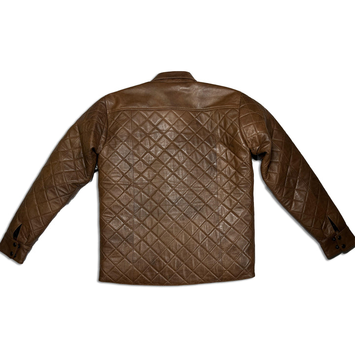 Chaqueta reguladora Lords x Cleaver Culture - Sherpa de cuero marrón