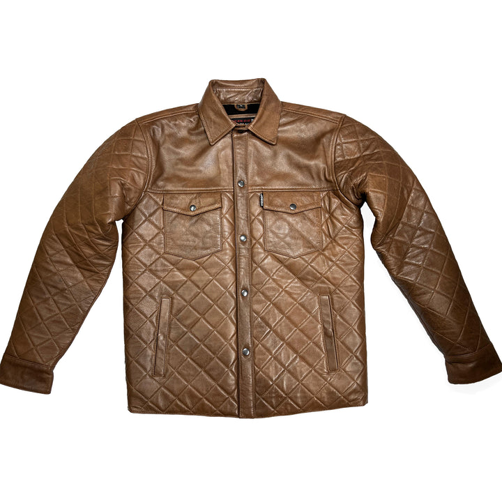 Chaqueta reguladora Lords x Cleaver Culture - Sherpa de cuero marrón