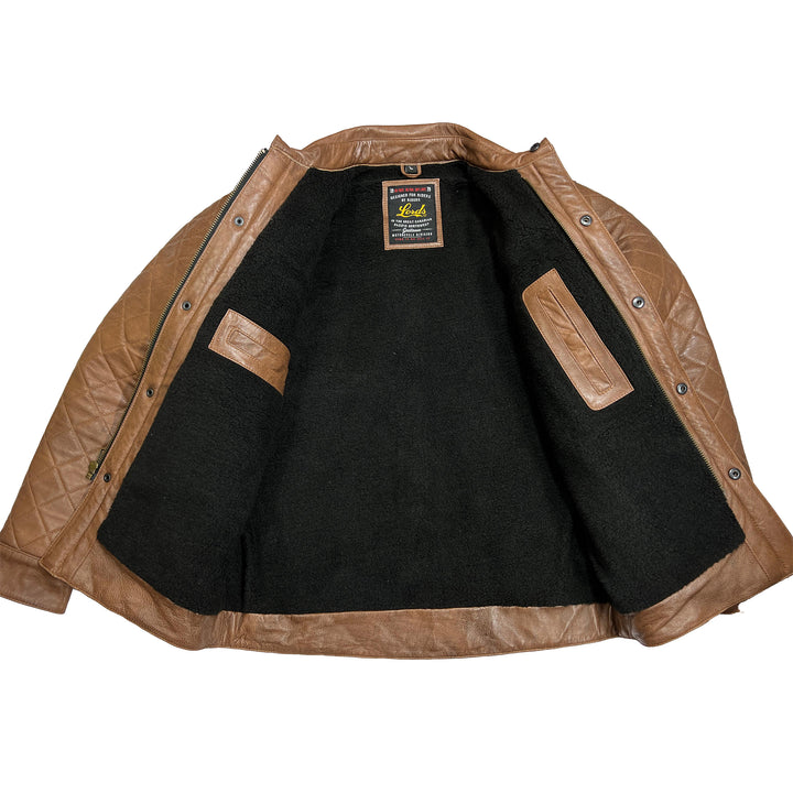 Chaqueta reguladora Lords x Cleaver Culture - Sherpa de cuero marrón