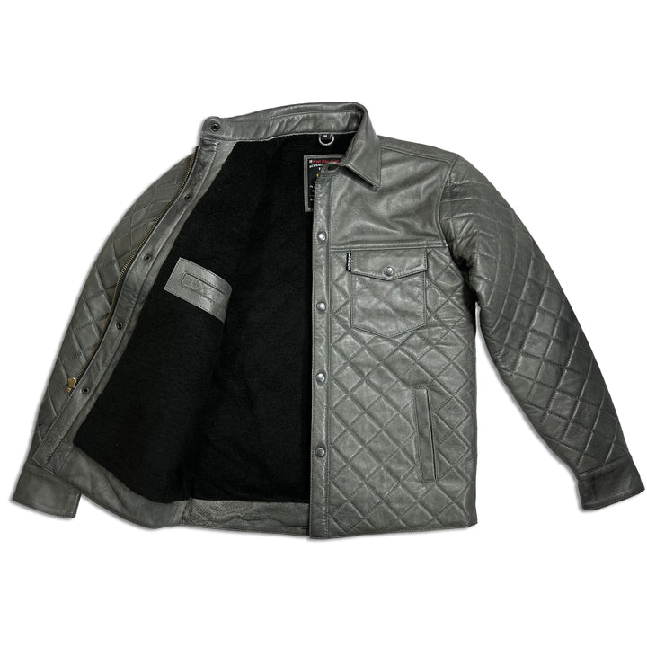 Chaqueta reguladora Lords x Cleaver Culture - Sherpa de cuero gris