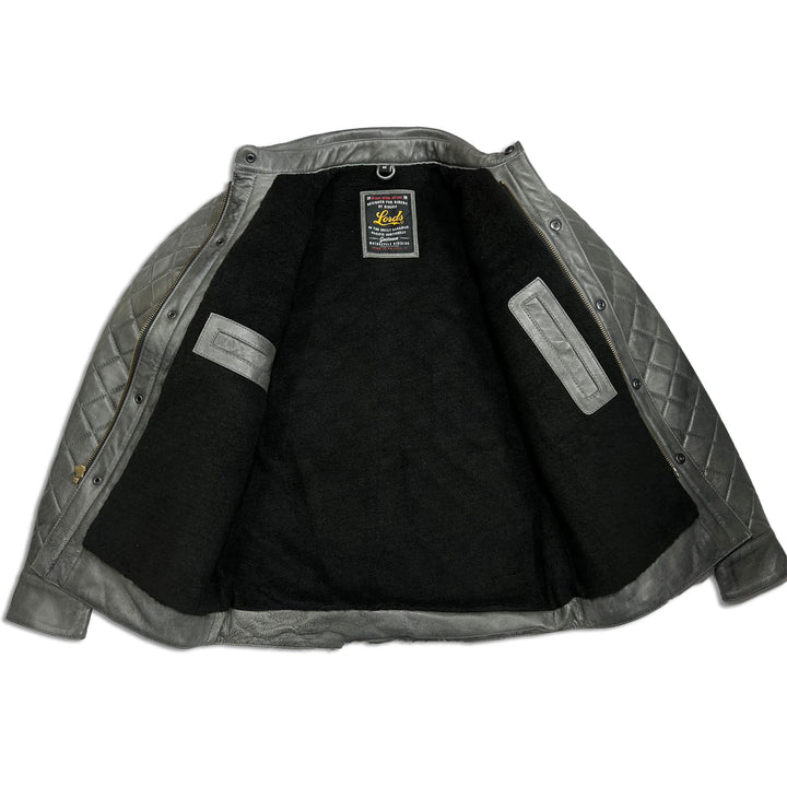 Chaqueta reguladora Lords x Cleaver Culture - Sherpa de cuero gris