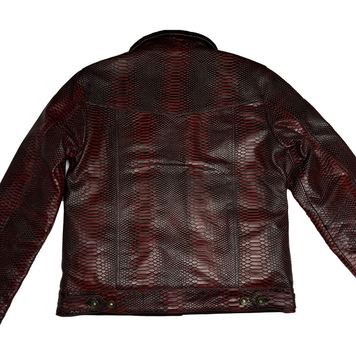 Chaqueta Steazy Ryder de Lords x Cleaver Culture - Sherpa de cuero de dragón de sangre de buey