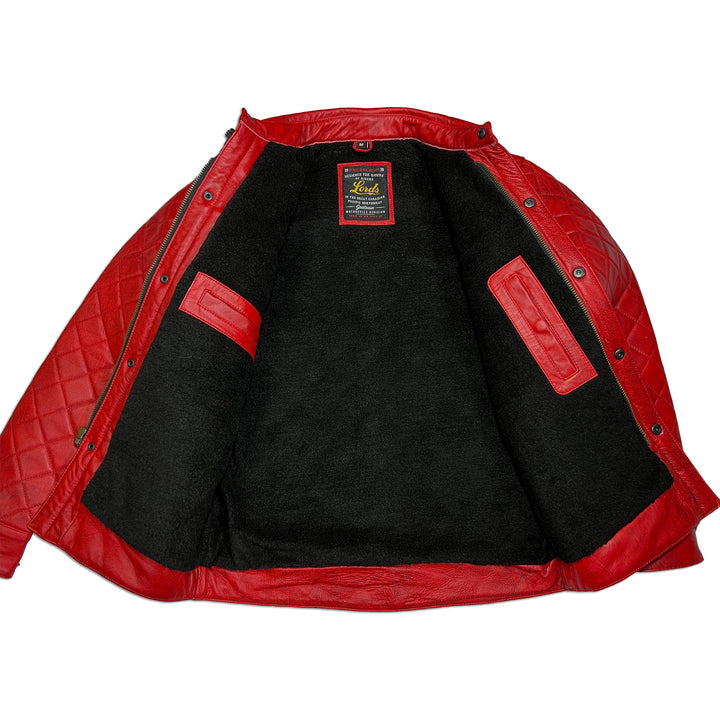 Chaqueta reguladora Lords x Cleaver Culture - Sherpa de cuero rojo