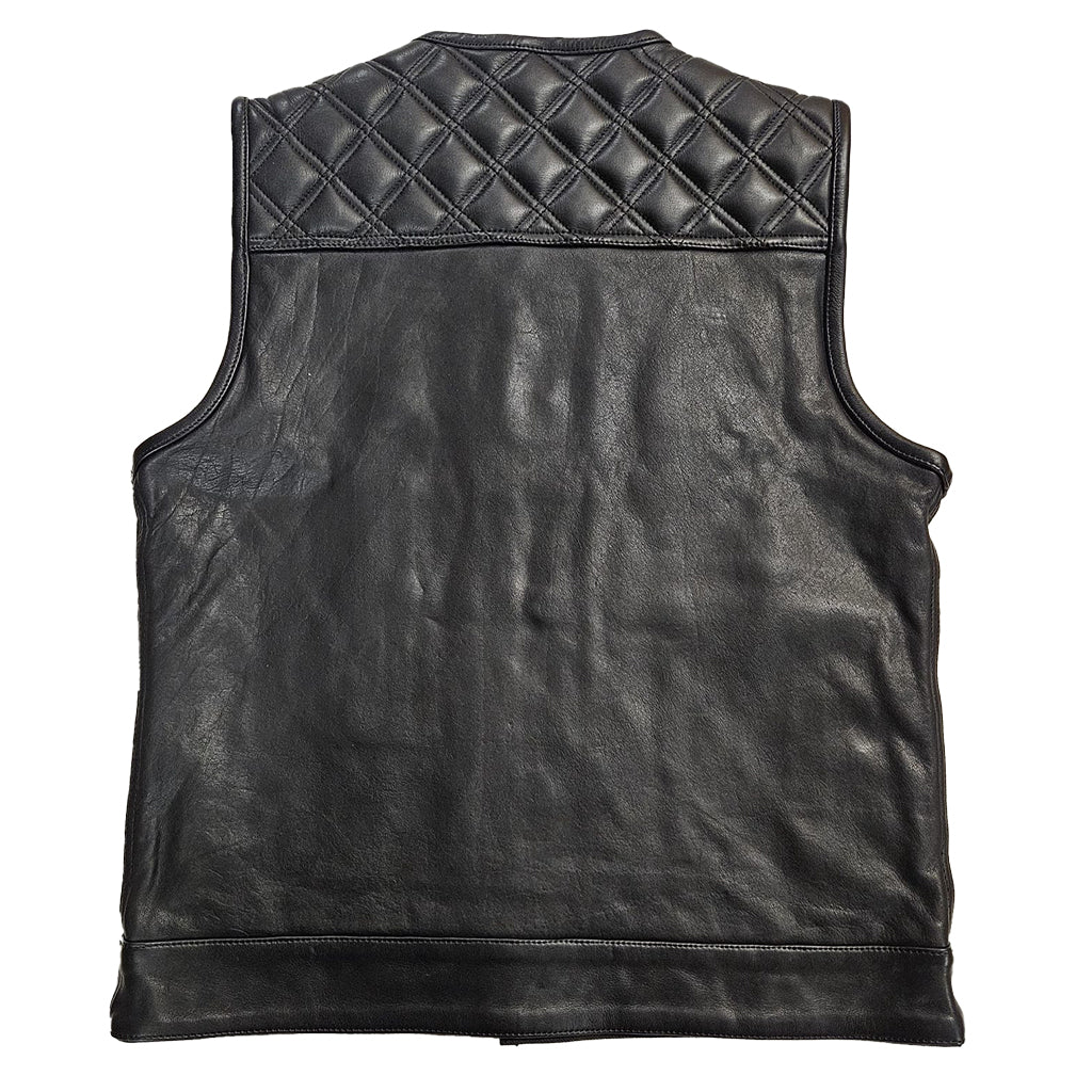 Chaleco de motociclista Lords x Cleaver Culture - Cuero negro