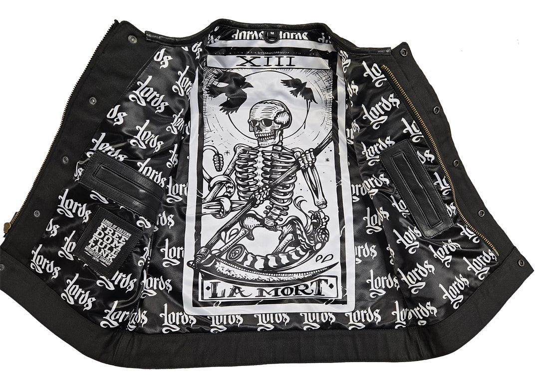 Chaleco de motociclista Lords x Cleaver Culture - Cuero negro