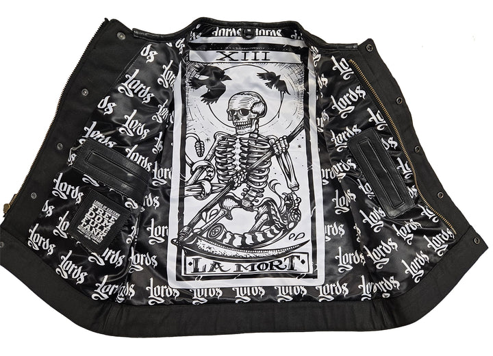Chaleco de motociclista Lords x Cleaver Culture - Cuero negro