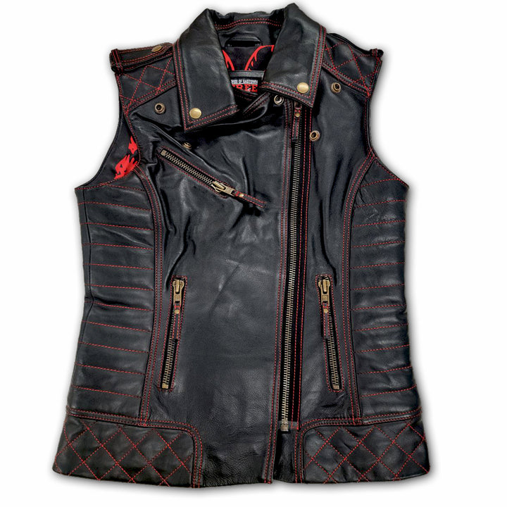 Chaleco de cuero para mujer Nancy Vicious