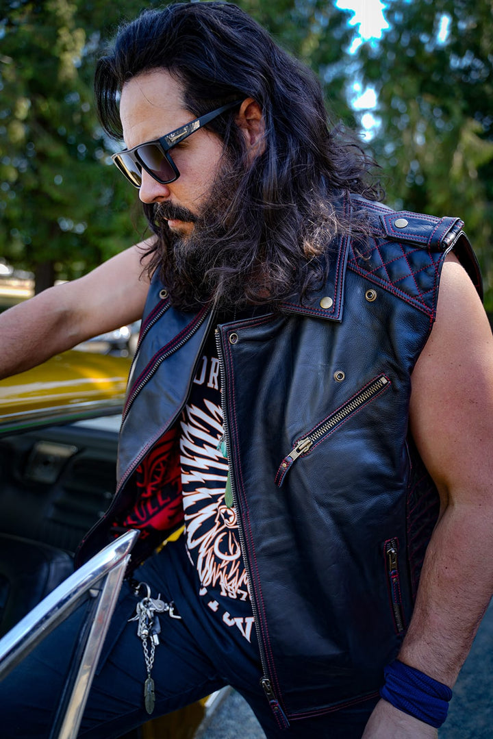 Chaleco de cuero Sid Vicious