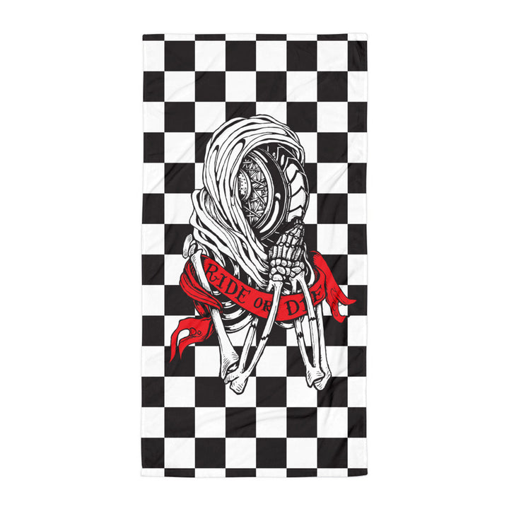 Ride Or Die Beach Towel - Checkered