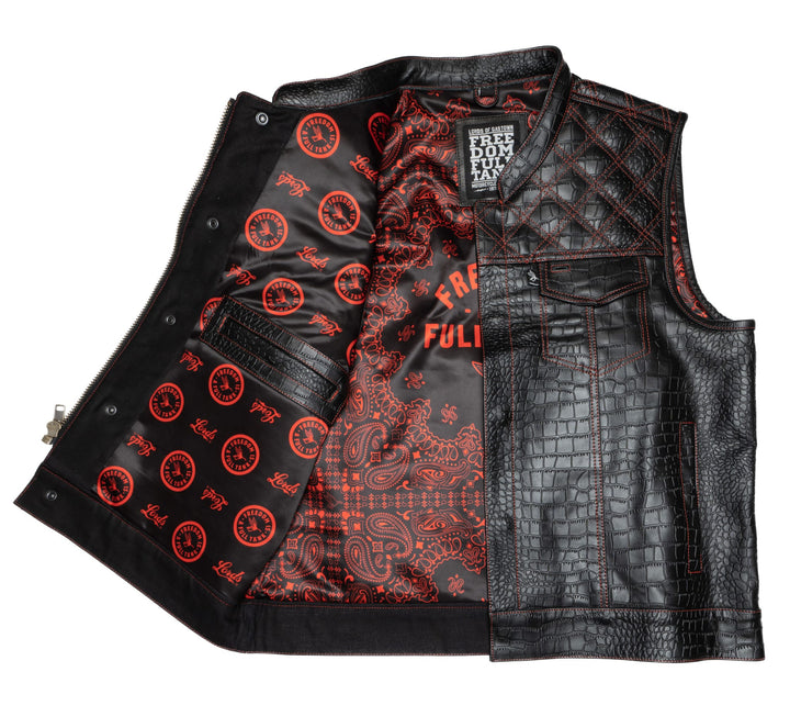 Chaleco de motociclista Lords x Cleaver Culture - Piel de cocodrilo