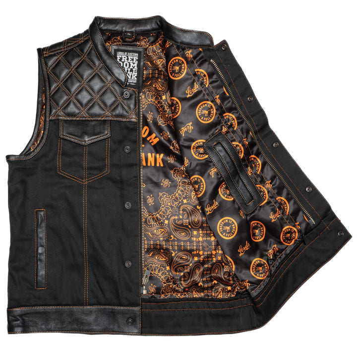 Gilet moto Lords x Cleaver Culture - Noir/Orange