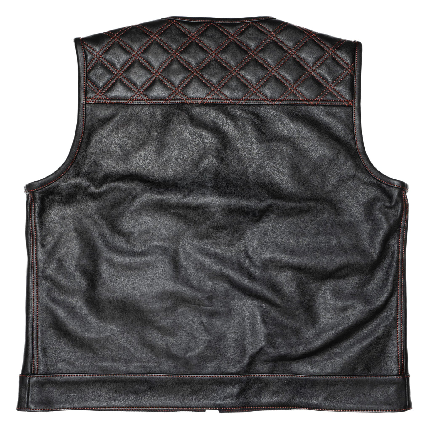 Lords x Cleaver Culture Moto Vest - Black Leather/Red