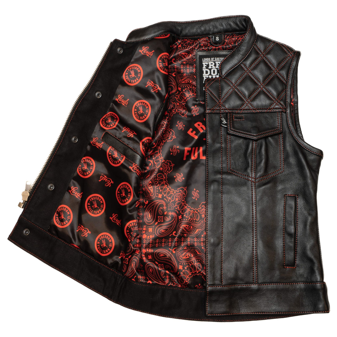 Women's Lords x Cleaver Culture Moto Vest - Black Leather