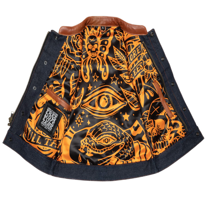 Chaleco de motociclista Lords x Cleaver Culture para mujer - Denim azul