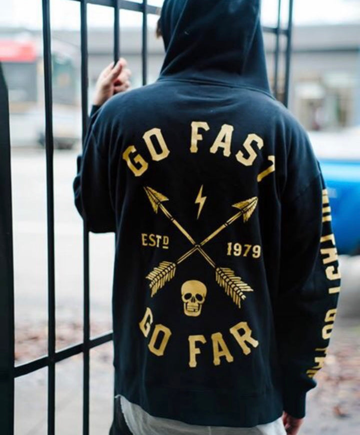 Go Fast Go Far Zip Up Hoodie