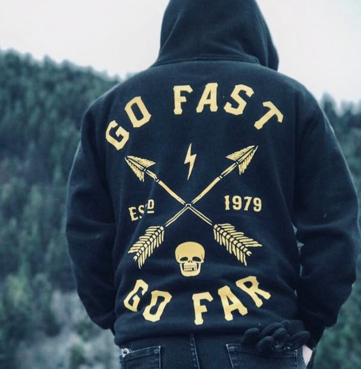 Go Fast Go Far Zip Up Hoodie