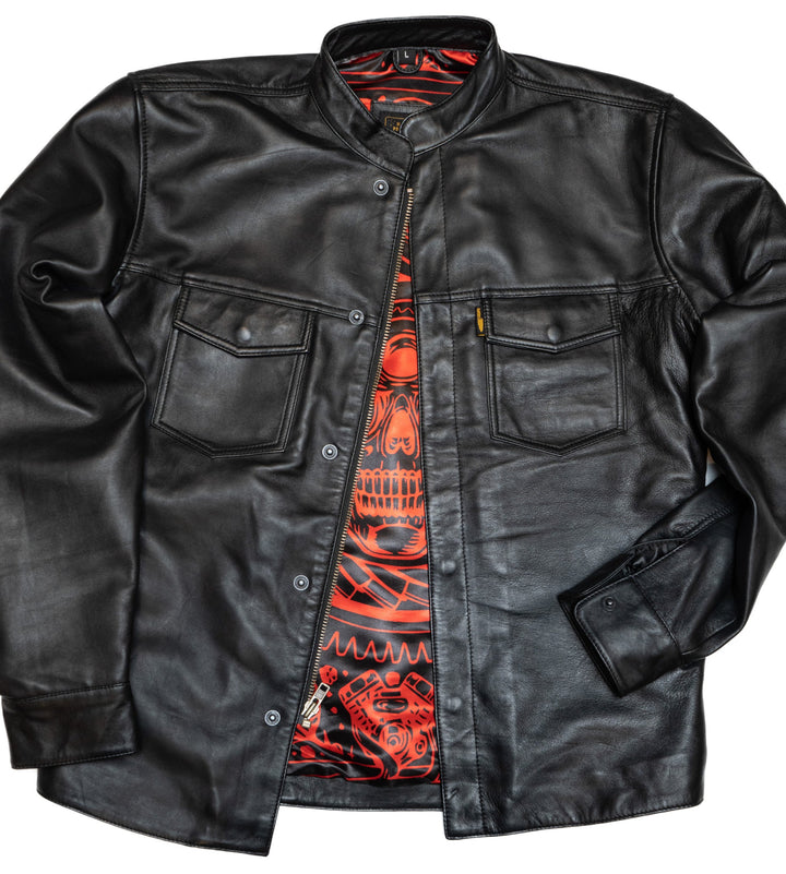 Cleaver Culture Preacher Shirt - Black Leather