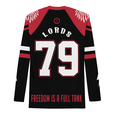 Chief Rocka Rash Guard - Black/Red