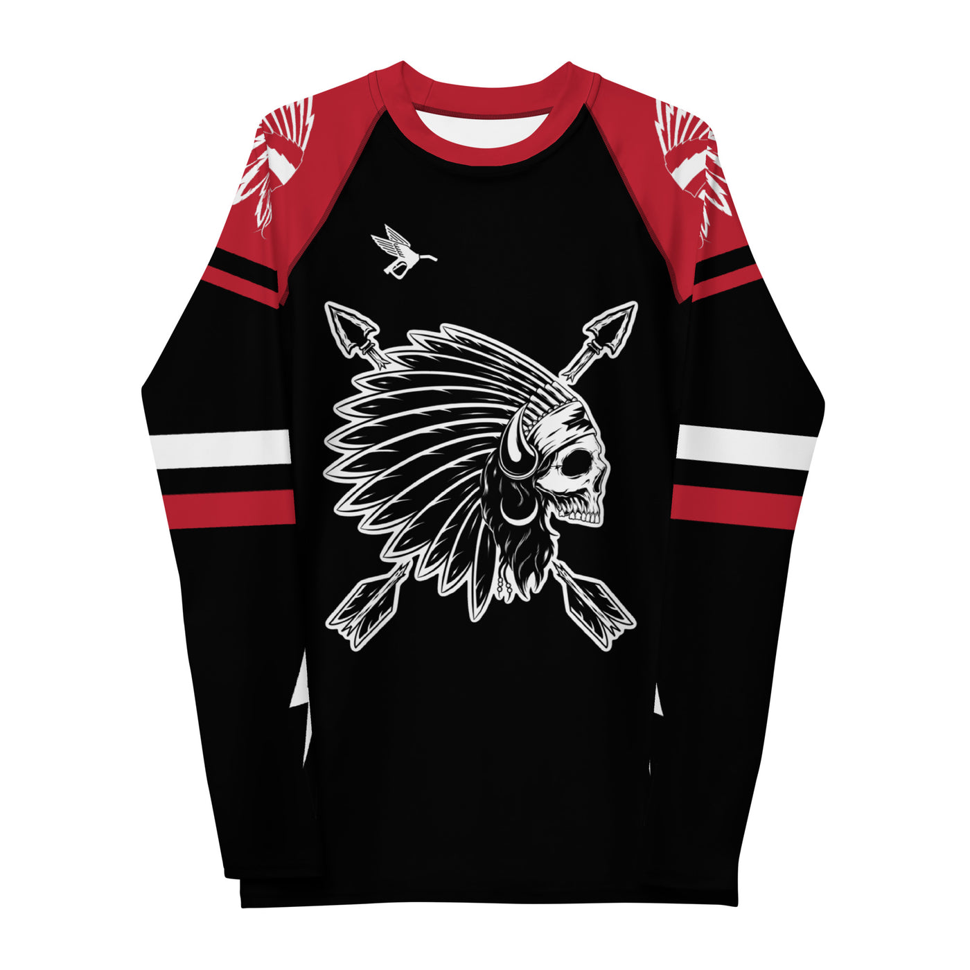 Chief Rocka Rash Guard - Black/Red