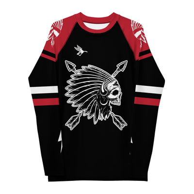 Chief Rocka Rash Guard - Black/Red