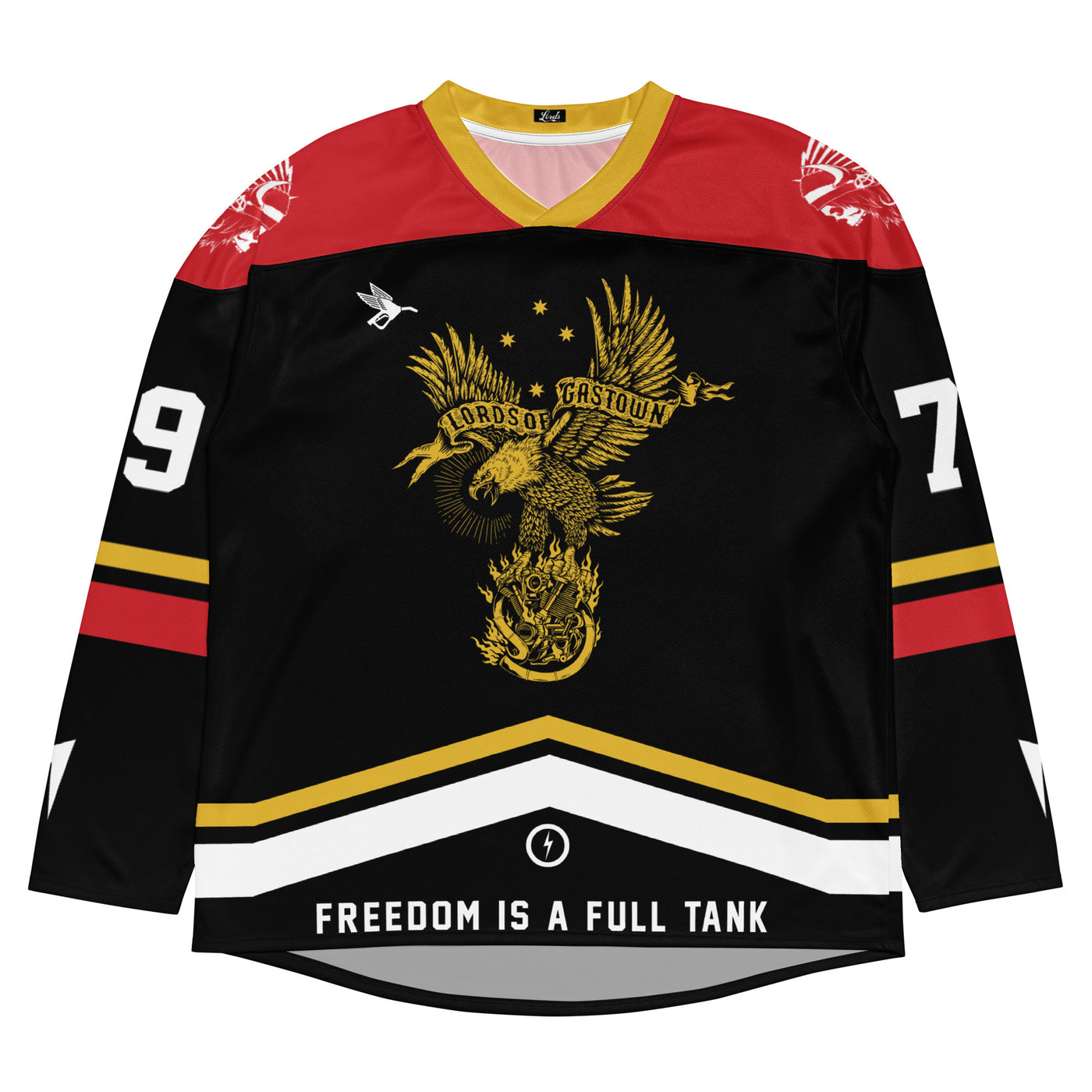 Fire Bird Hockey Jersey - Black/Red