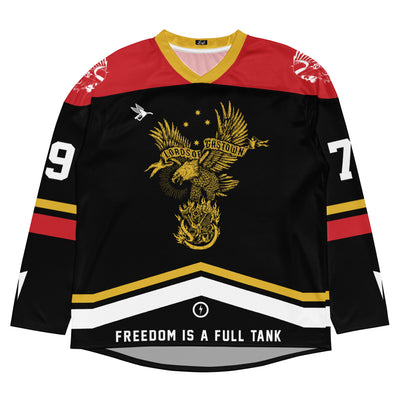 Fire Bird Hockey Jersey - Black/Red