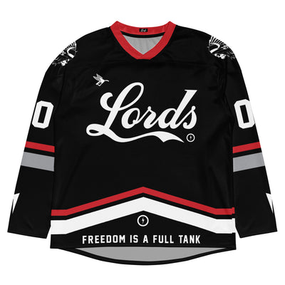 Custom Team Lords Hockey Jersey - Black